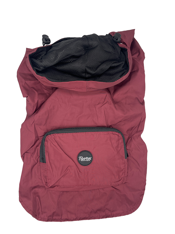 Lightweight Raincoat - Burgundy - Image 4